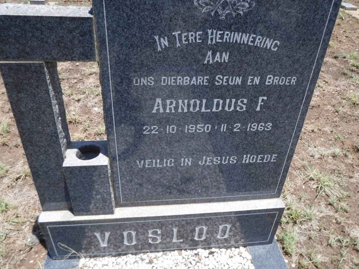 VOSLOO Arnoldus F. 1950-1963