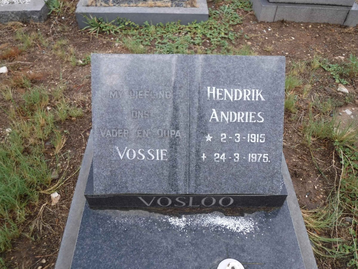 VOSLOO Hendrik Andries 1915-1975