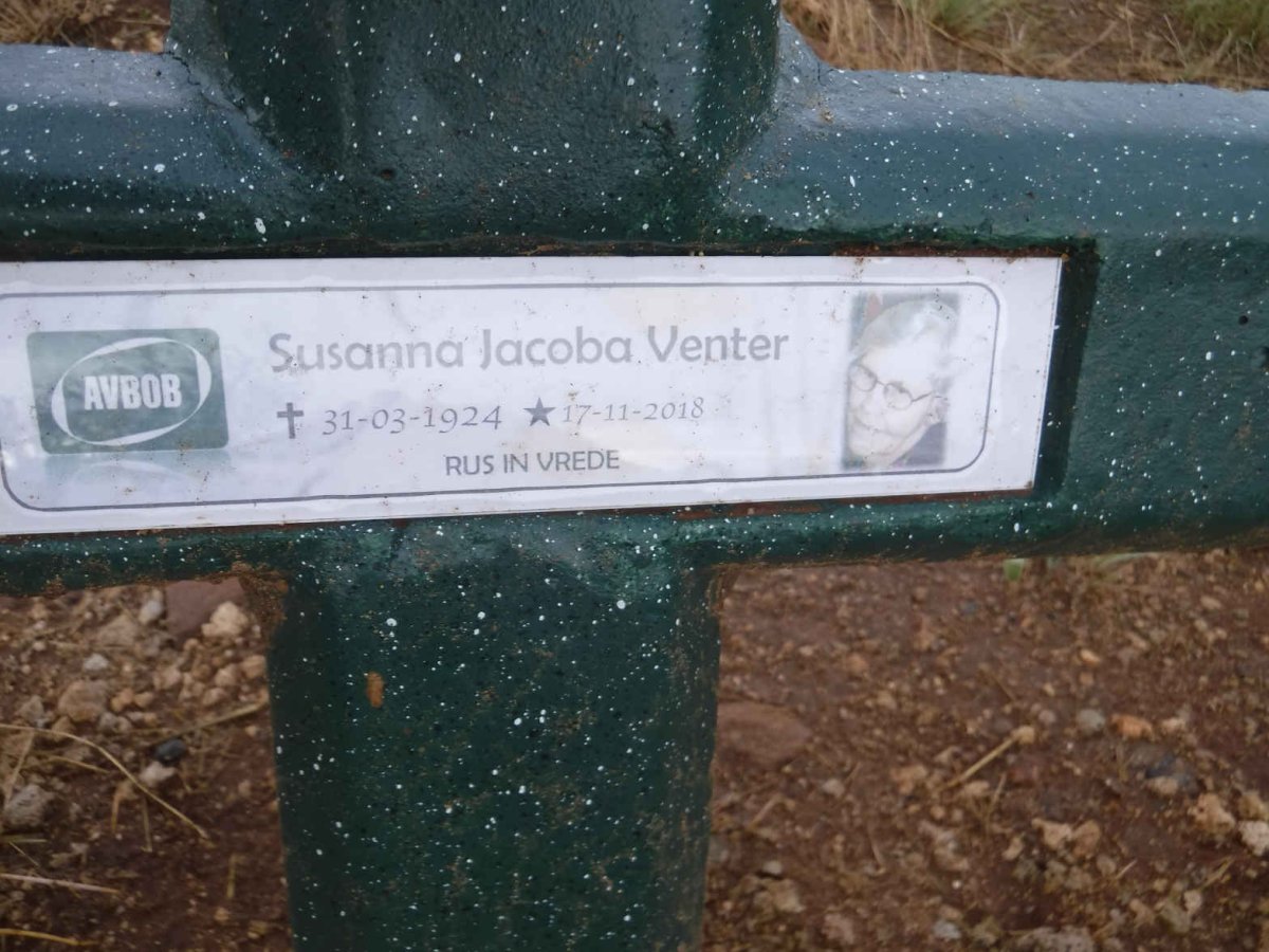VENTER Susanna Jacoba 1924-2018