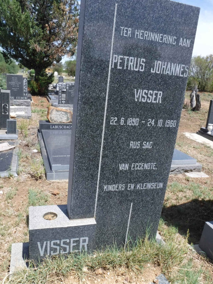 VISSER Petrus Johannes 1890-1960