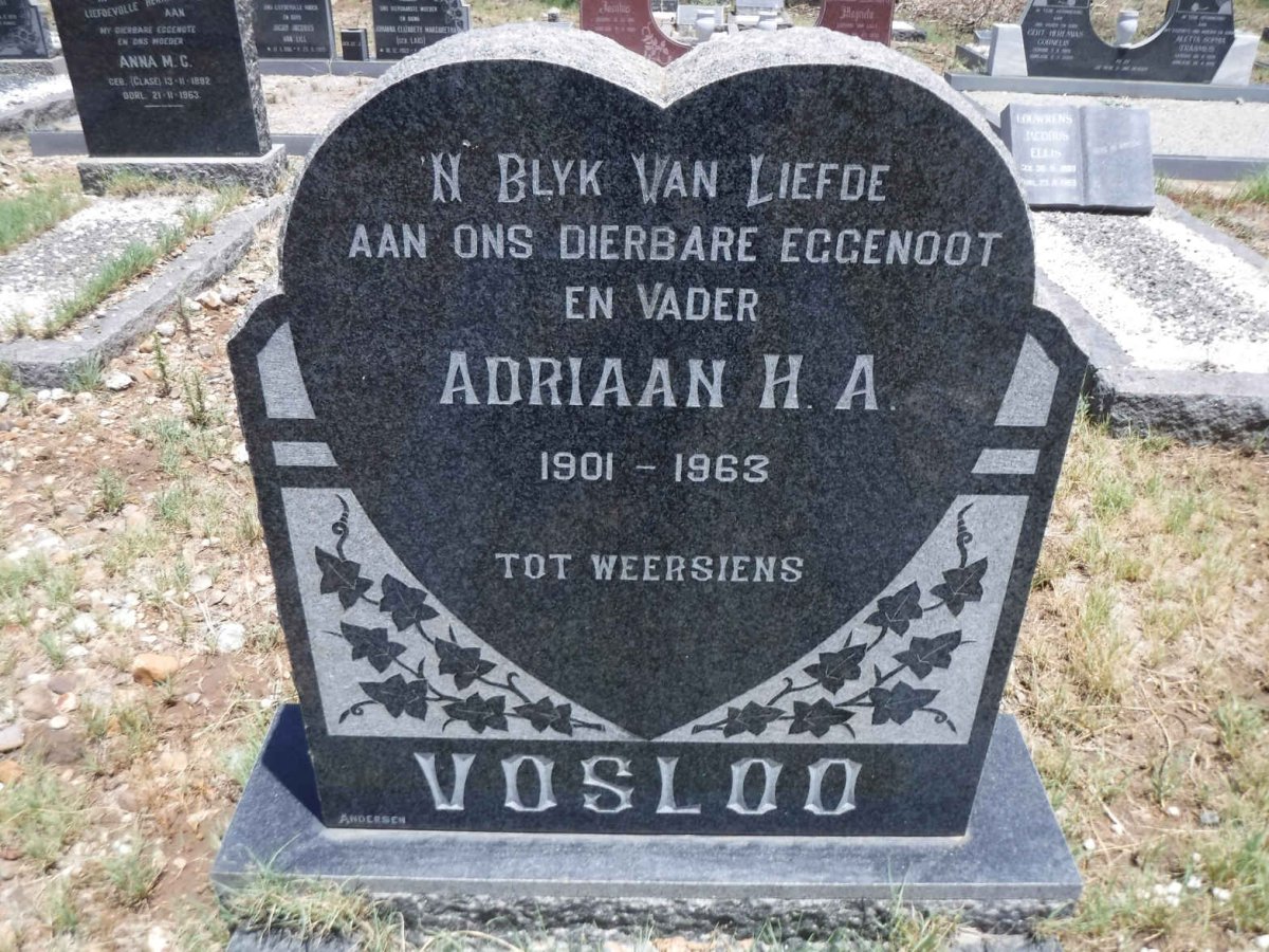 VOSLOO Adriaan H.A. 1901-1963
