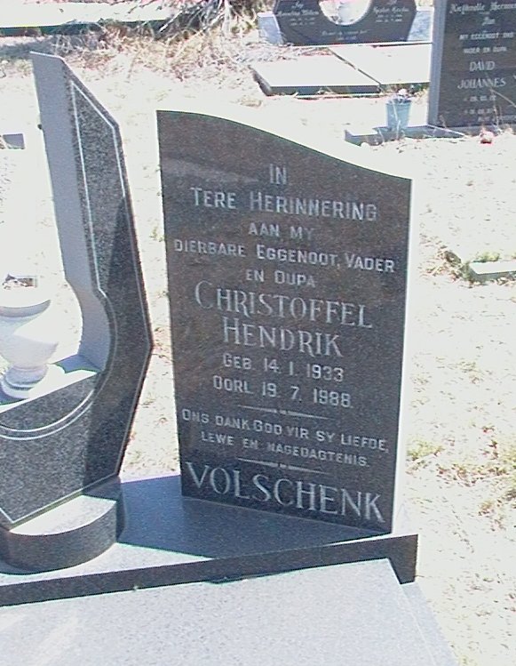 VOLSCHENK Christoffel Hendrik 1933-1988