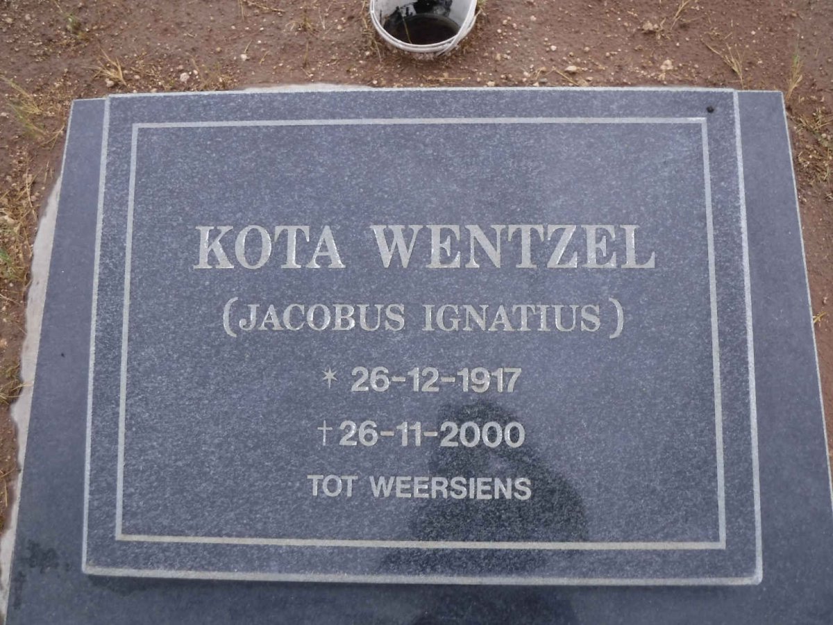 WENTZEL Jacobus Ignatius 1917-2000