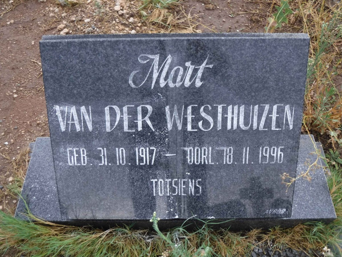 WESTHUIZEN Mart, van der 1917-1996