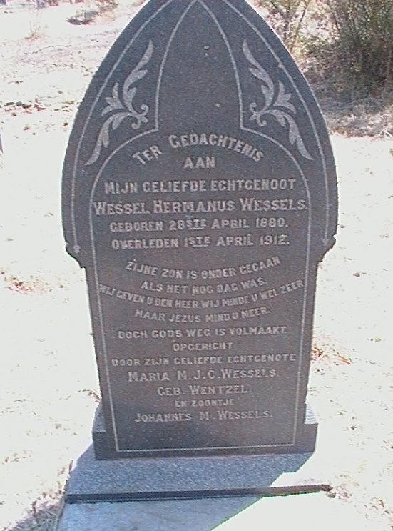 WESSELS Wessel Hermanus 1880-1912