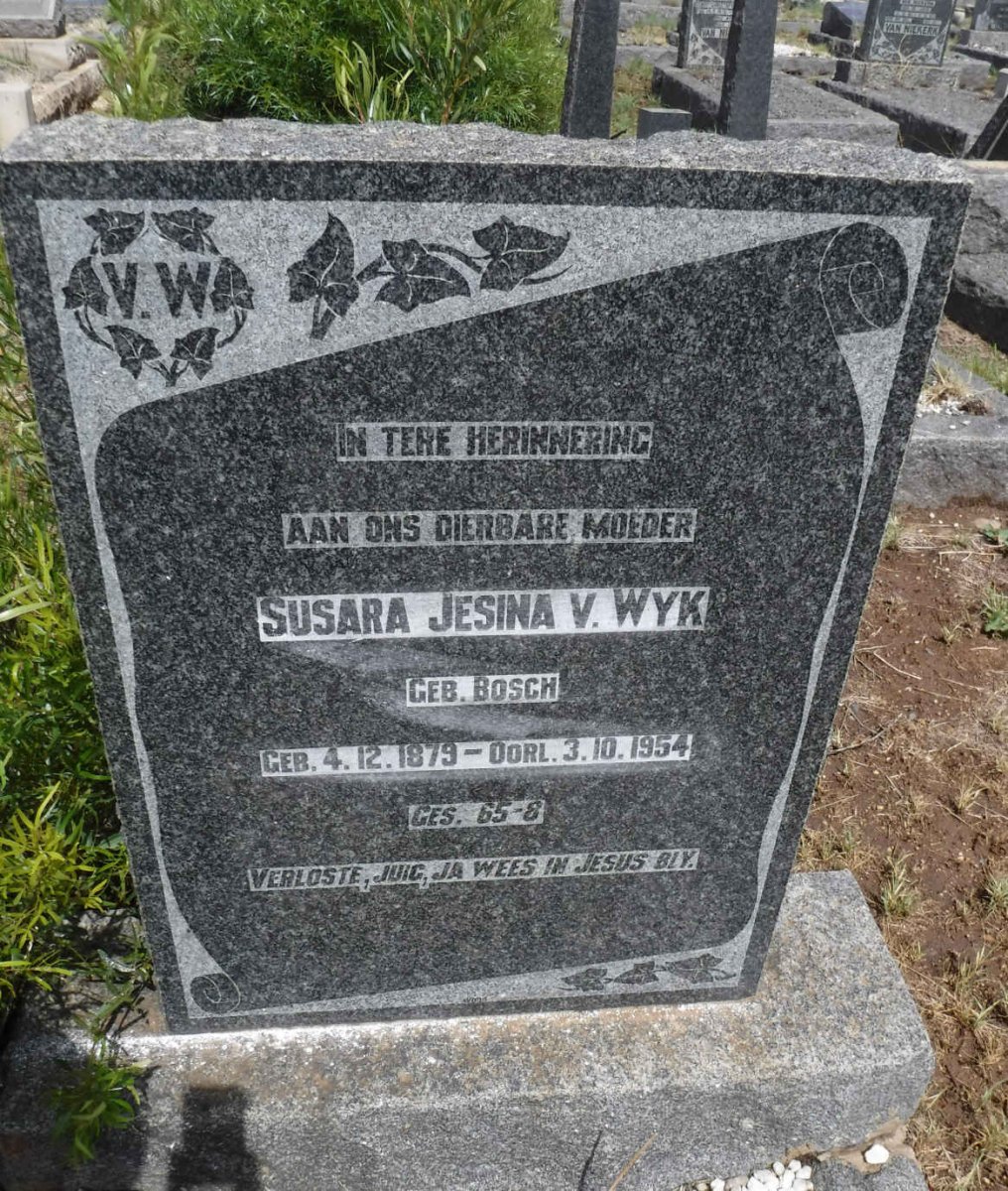 WYK Susara Jesina, van nee BOSCH 1879-1954
