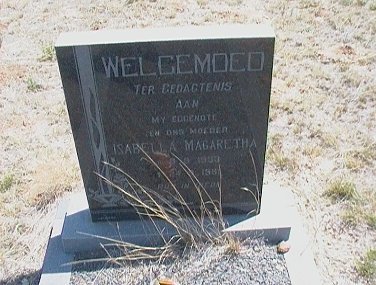 WELGEMOED Isabella Magaretha 1933-1981