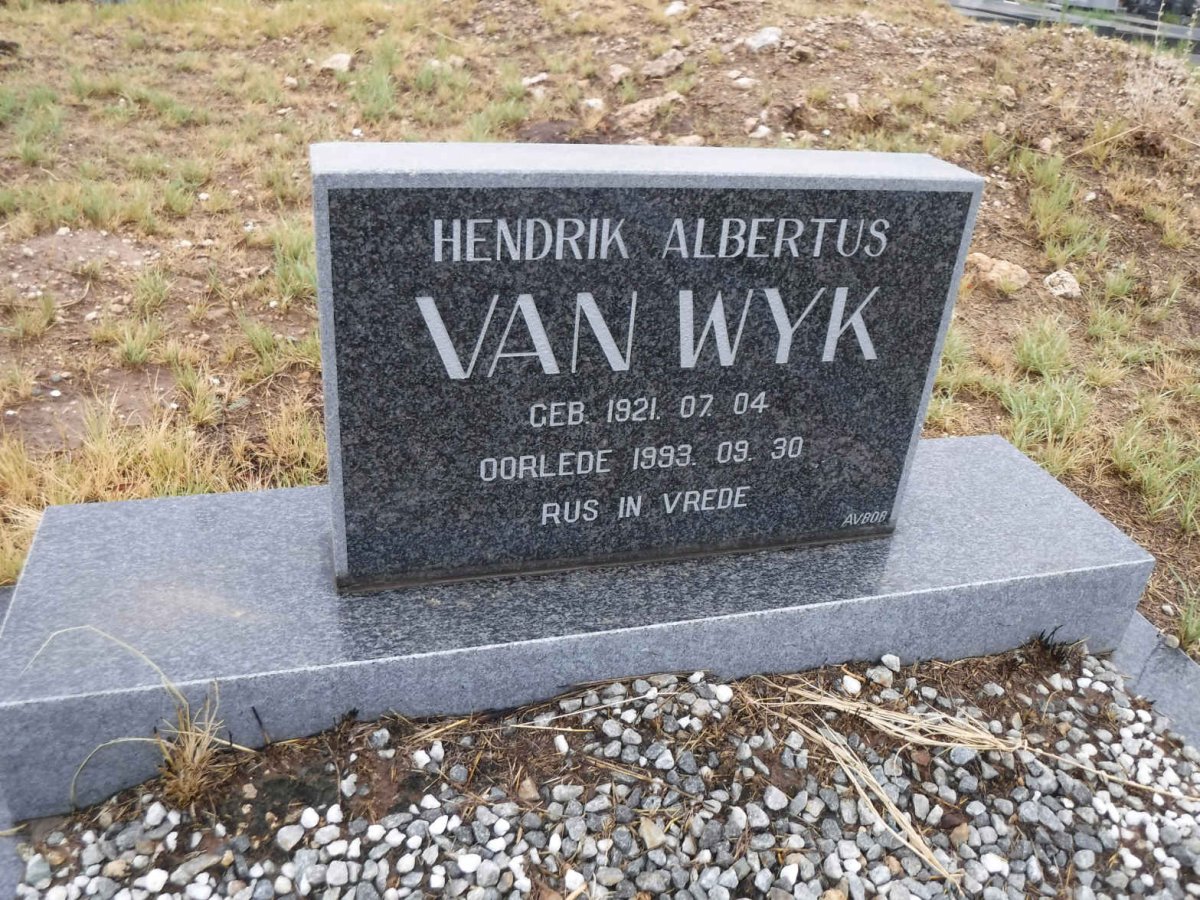 WYK Hendrik Albertus, van 1921-1993