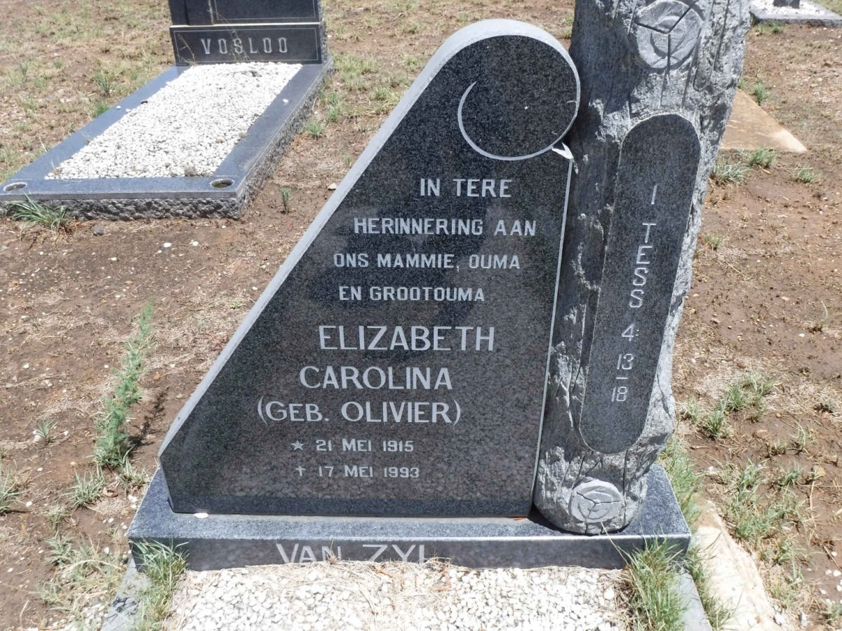 ZYL Elizabeth Carolina, van nee OLIVIER 1915-1993