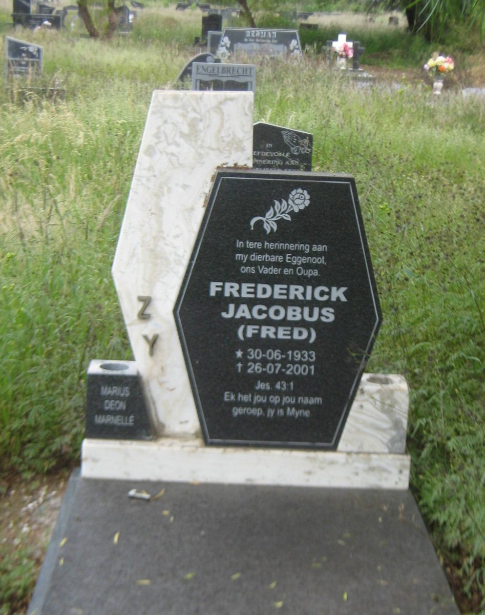 ZYL Frederick Jacobus, van 1933-2001