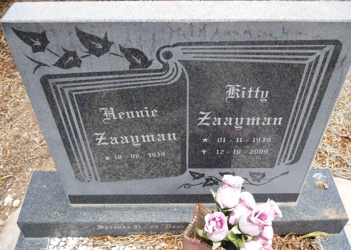 ZAAYMAN Hennie 1939- &amp; Kitty 1939-2009