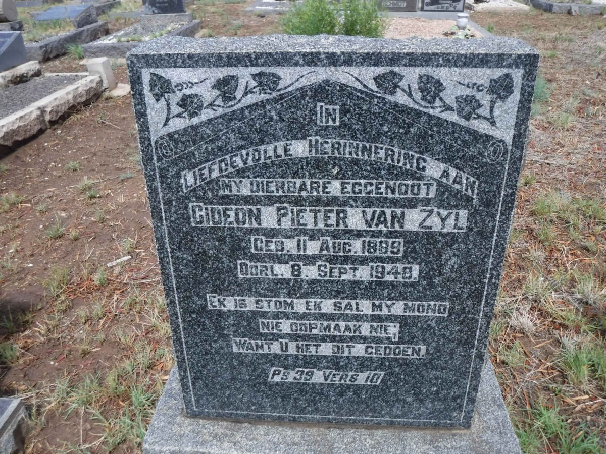 ZYL Gideon Pieter, van 1889-1948