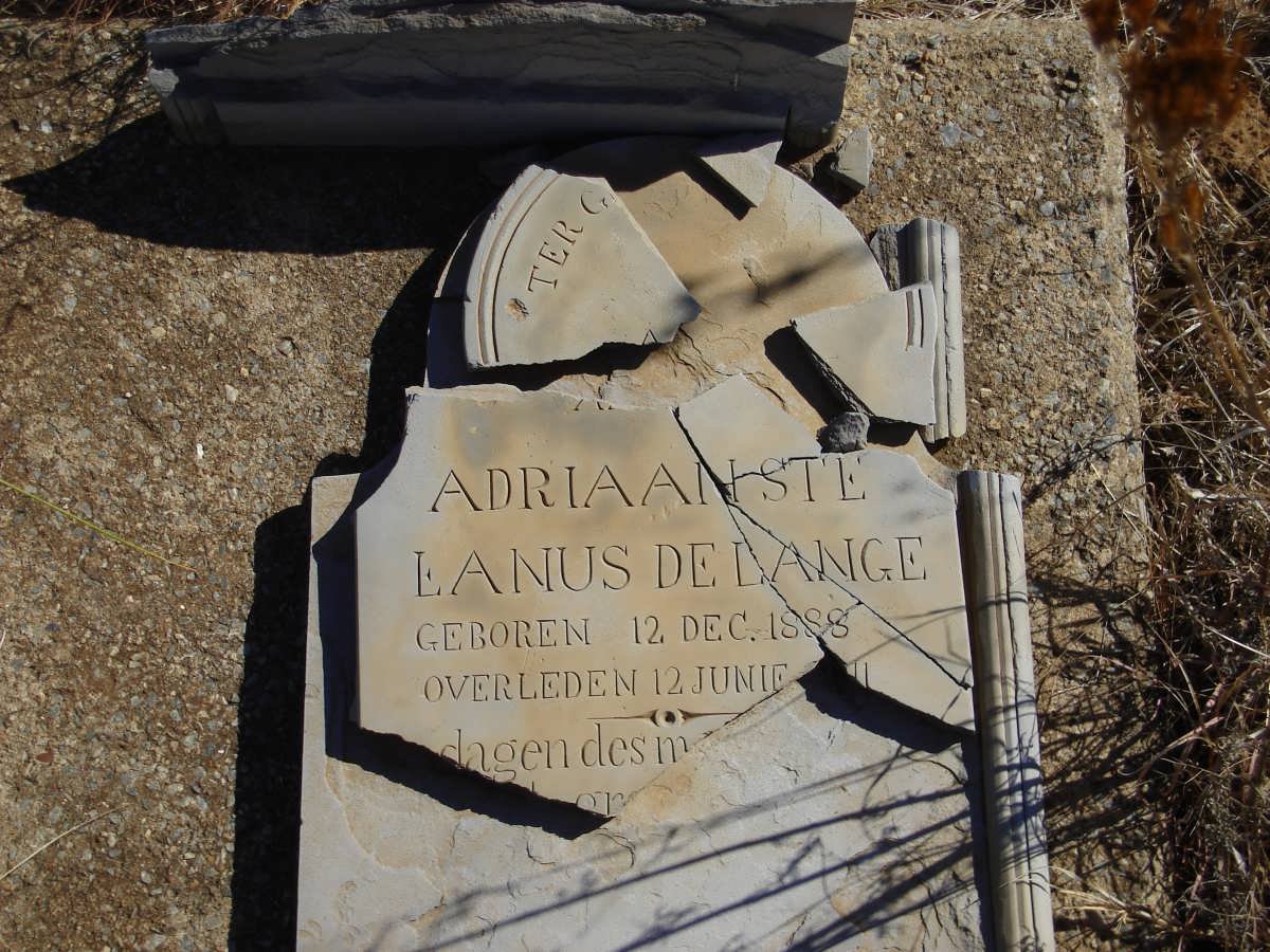 LANGE Adriaan Stefanus, de 1888-1911
