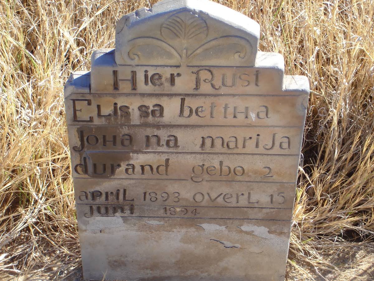 DURAND Elissabettha Johana Marija 1893-1894