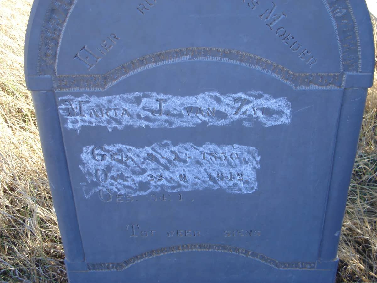ZYL Martha J., van 1830-1942