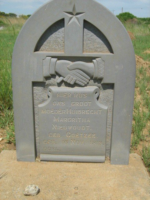 NIEUWOUDT Huibrecht Margritha nee COETZEE 1813-