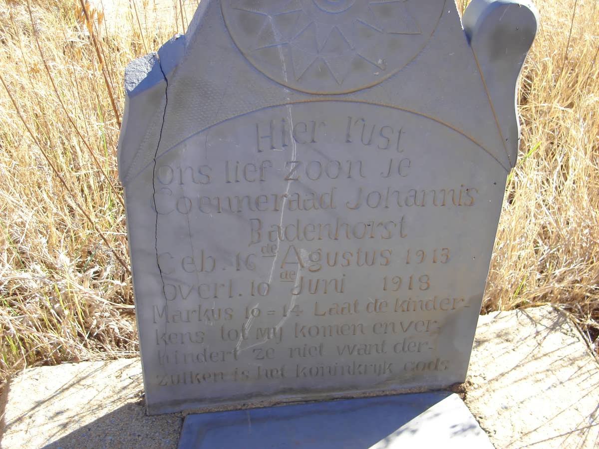BADENHORST Coenneraad Johannis 1913-1918