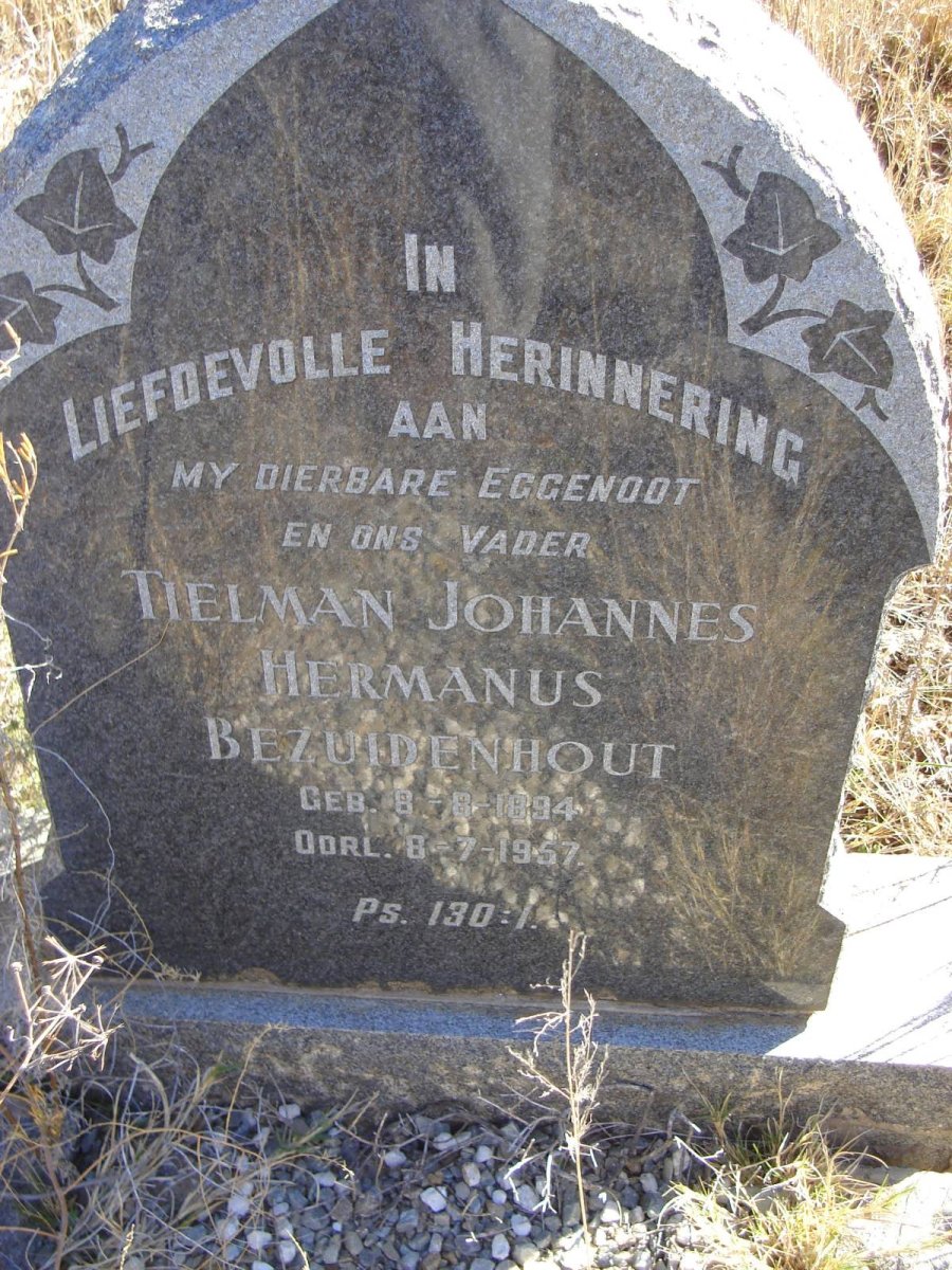 BEZUIDENHOUT Tielman Johannes Hermanus 1894-1957