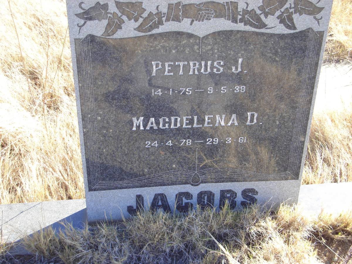 JACOBS Petrus J. 1875-1938 &amp; Magdelena D. 1878-1961