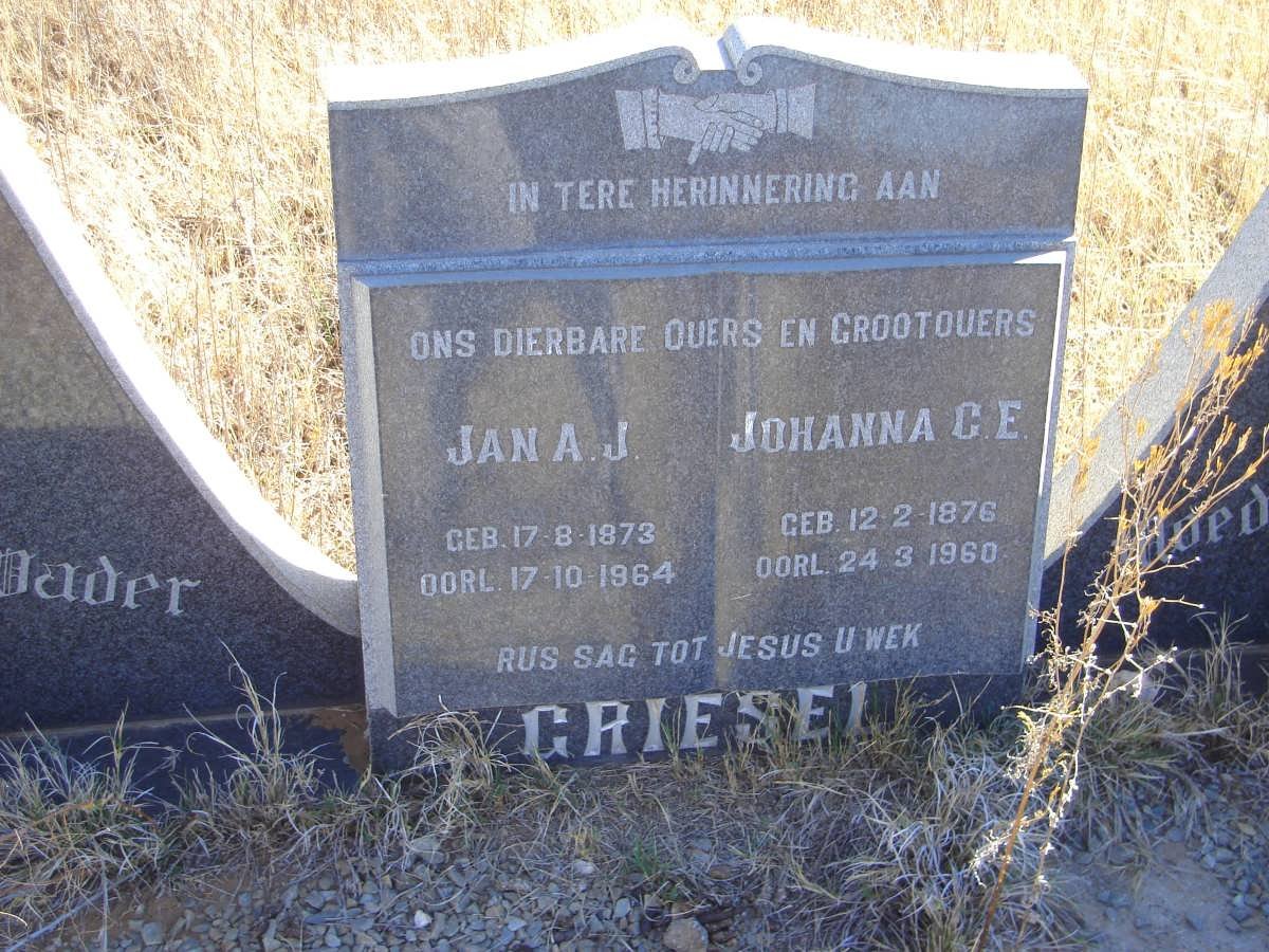 GRIESEL Jan A.J. 1873-1964 &amp; Johanna C.E. 1876-1960