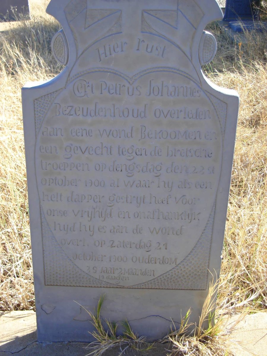 BEZEUDENHOUD Gert Petrus Johannes 1862-1900