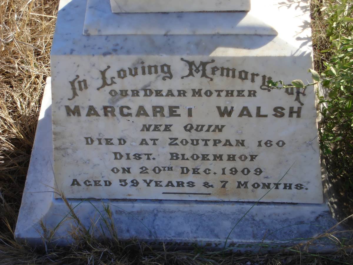 WALSH Margaret nee QUIN 1850-1909