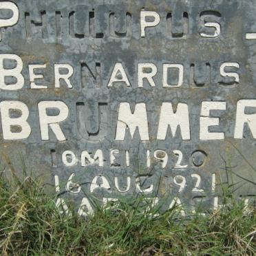 BRUMMER Phillupus Bernardus 1920-1921