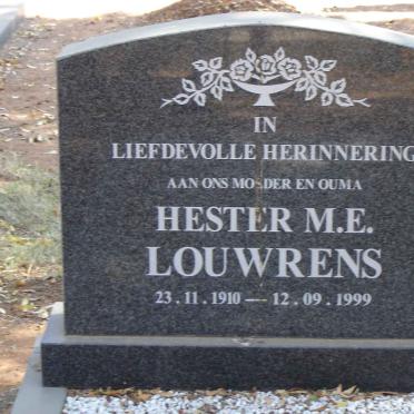 LOUWRENS Hester M.E. 1910-1999