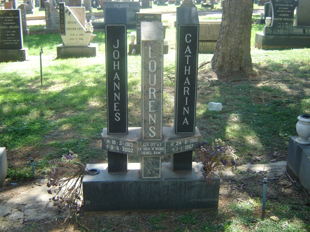 LOURENS Johannes 1913-2002 &amp; Catharina 1910-1987