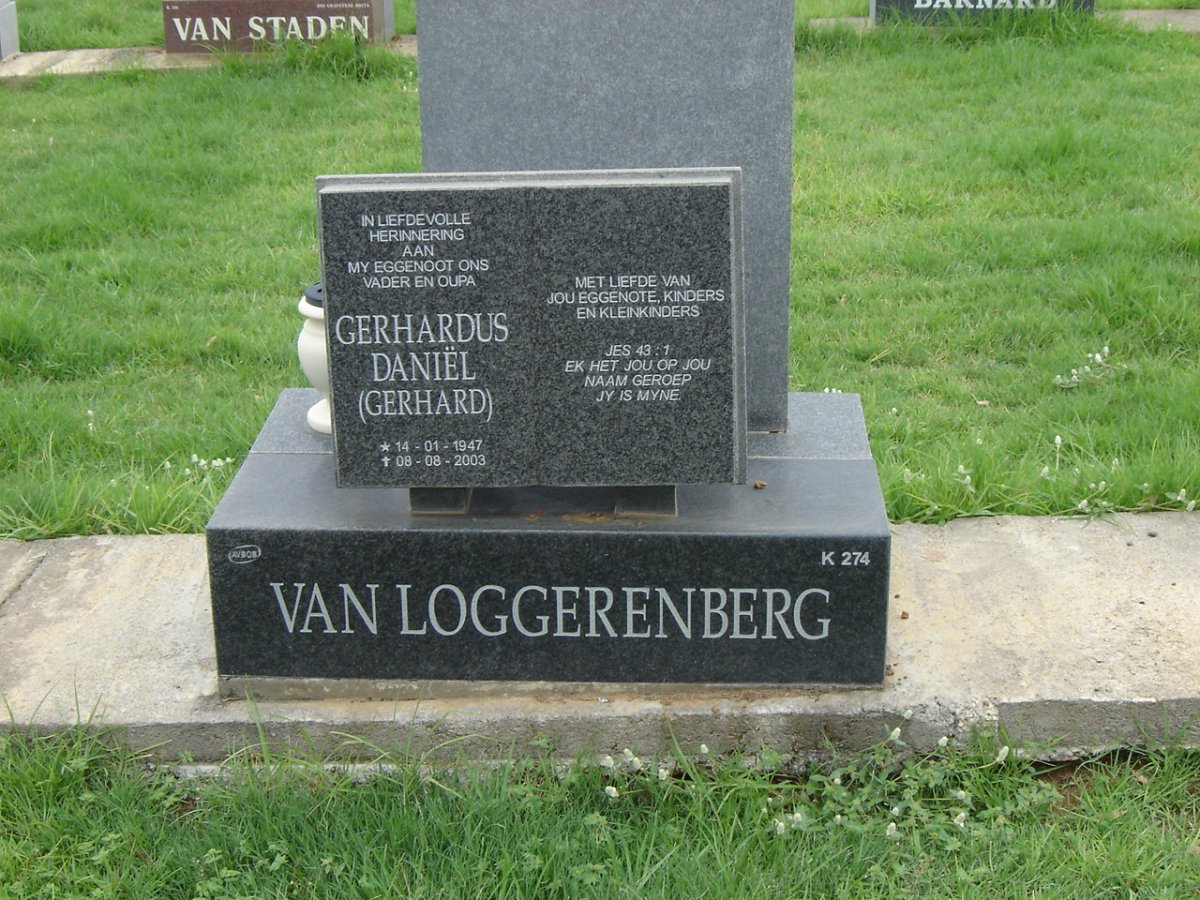 LOGGERENBERG Gerhardus Daniel, van 1947-2003
