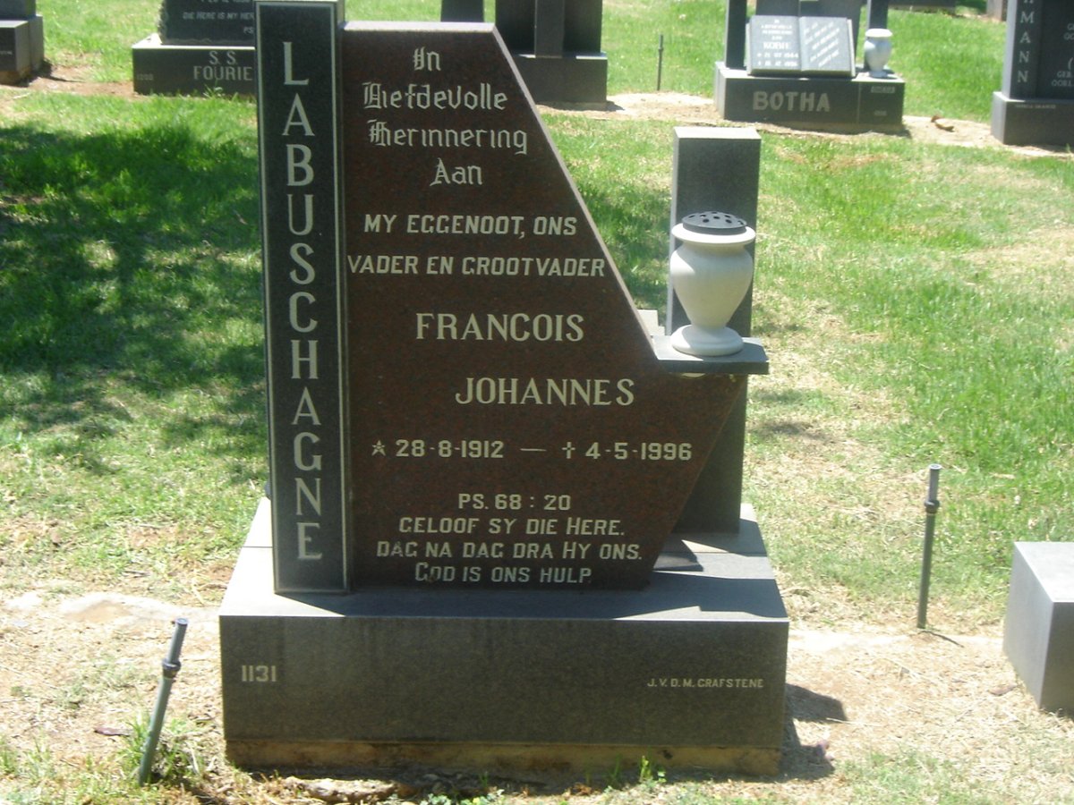 LABUSCHAGNE Francois Johannes 1912-1996