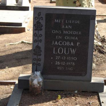 LOUW Jacoba P. 1890-1978
