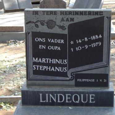 LINDEQUE Marthinus Stephanus 1884-1979