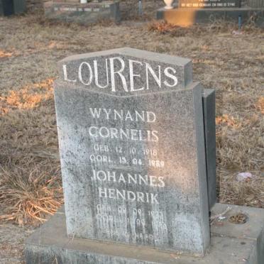 LOURENS Wynand Cornelis 1918-1989 :: LOURENS Johannes Hendrik 1923-1986