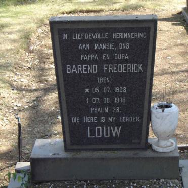 LOUW Barend Frederick 1903-1978