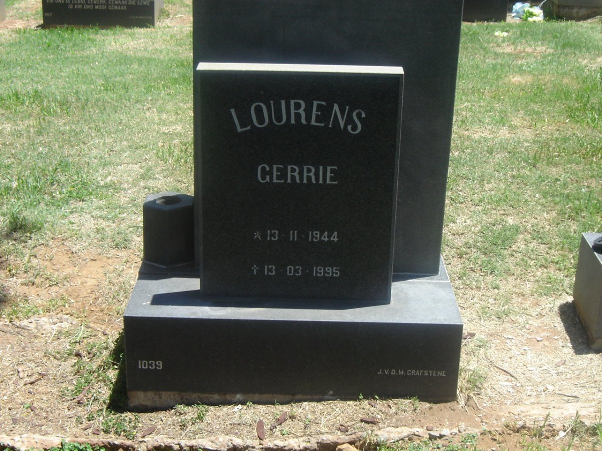 LOURENS Gerrie 1944-1995