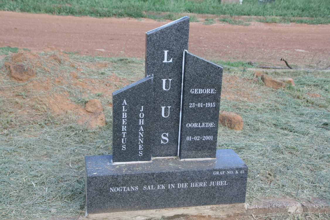 LUUS Albertus Johannes 1915-2001