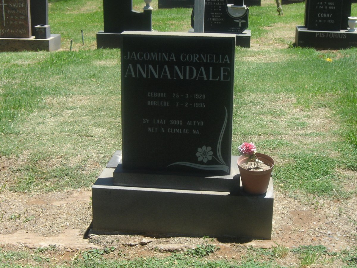ANNANDALE Jacomina Cornelia 1920-1995