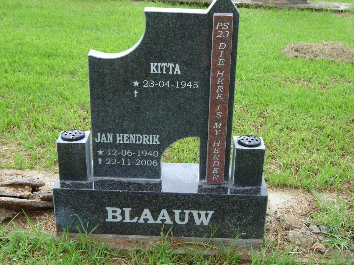 BLAAUW Jan Hendrik 1940-2006 &amp; Kitta 1945-