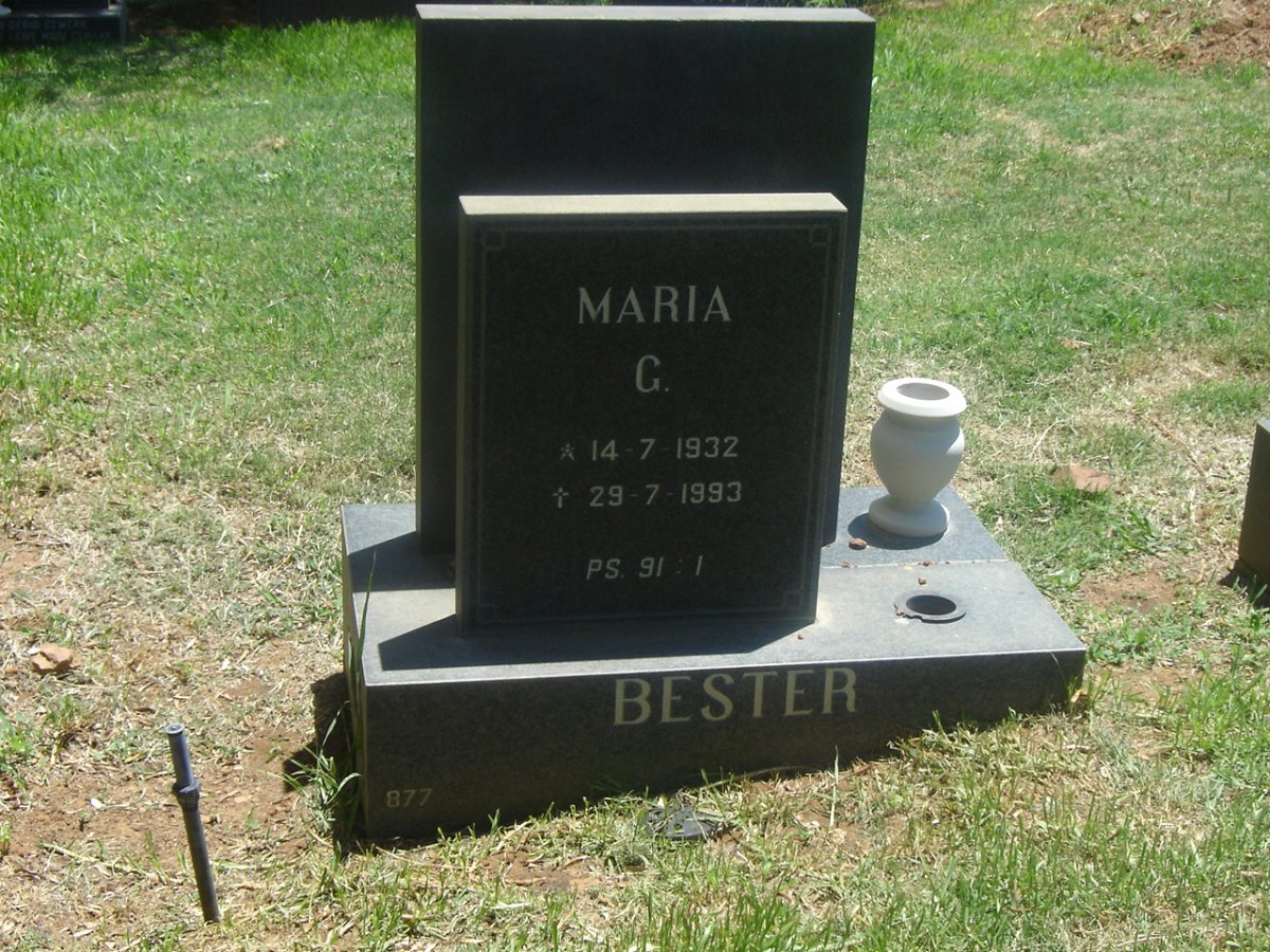 BESTER Maria G. 1932-1993