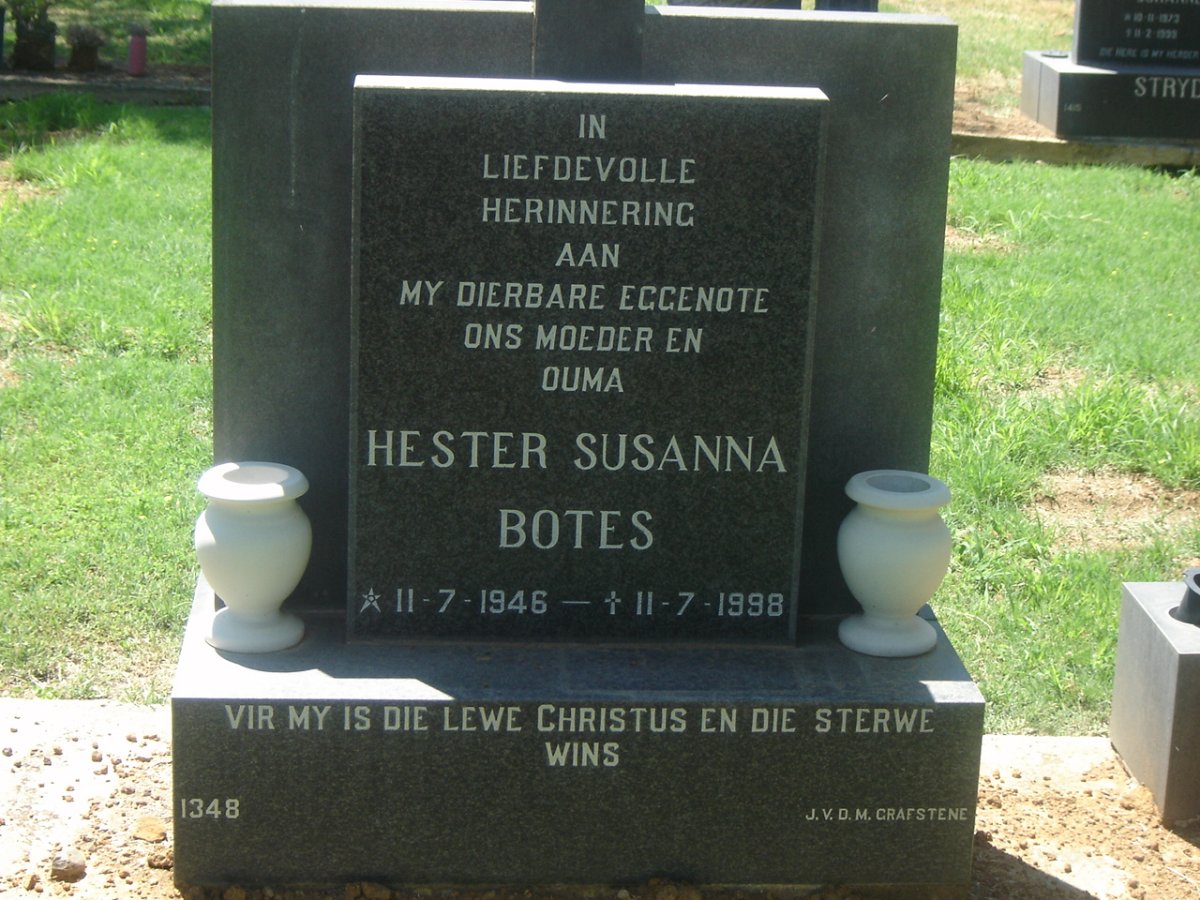 BOTES Hester Susanna 1946-1998