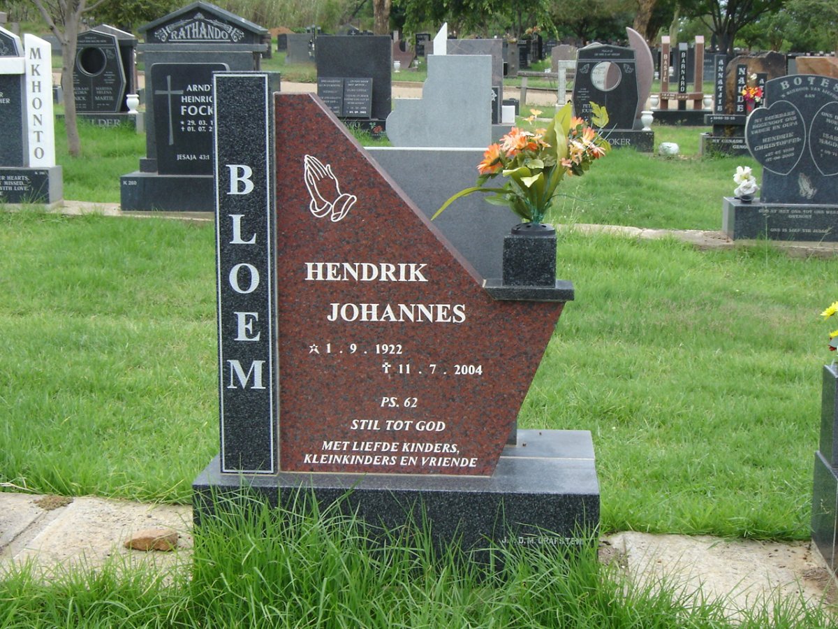 BLOEM Hendrik Johannes 1922-2004
