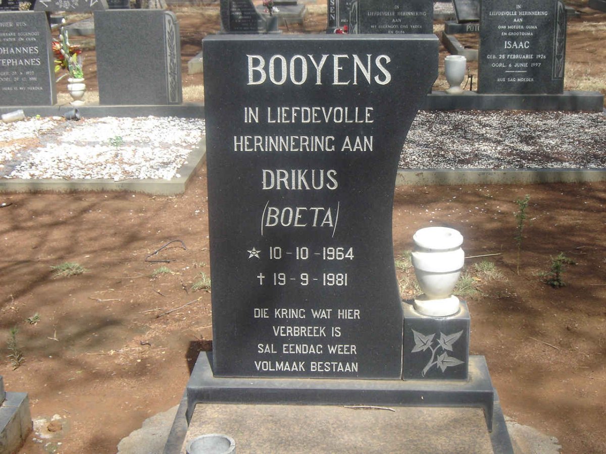 BOOYENS Drikus 1964-1981