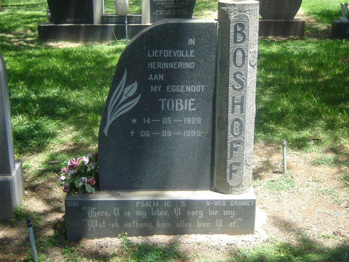 BOSHOFF Tobie 1928-1995