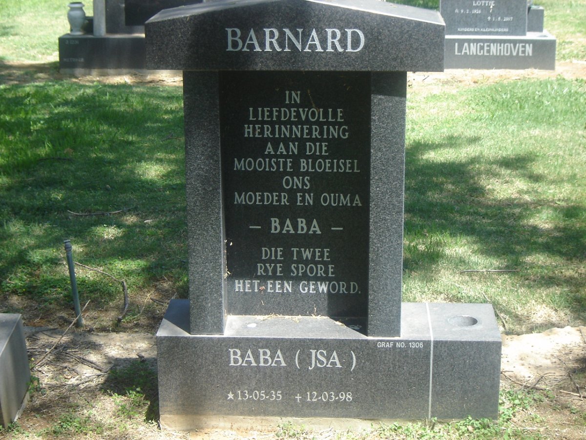 BERNARD J.S.A. 1935-1998