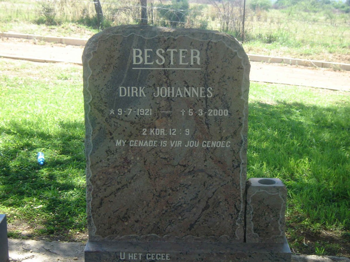 BESTER Dirk Johannes 1921-2000