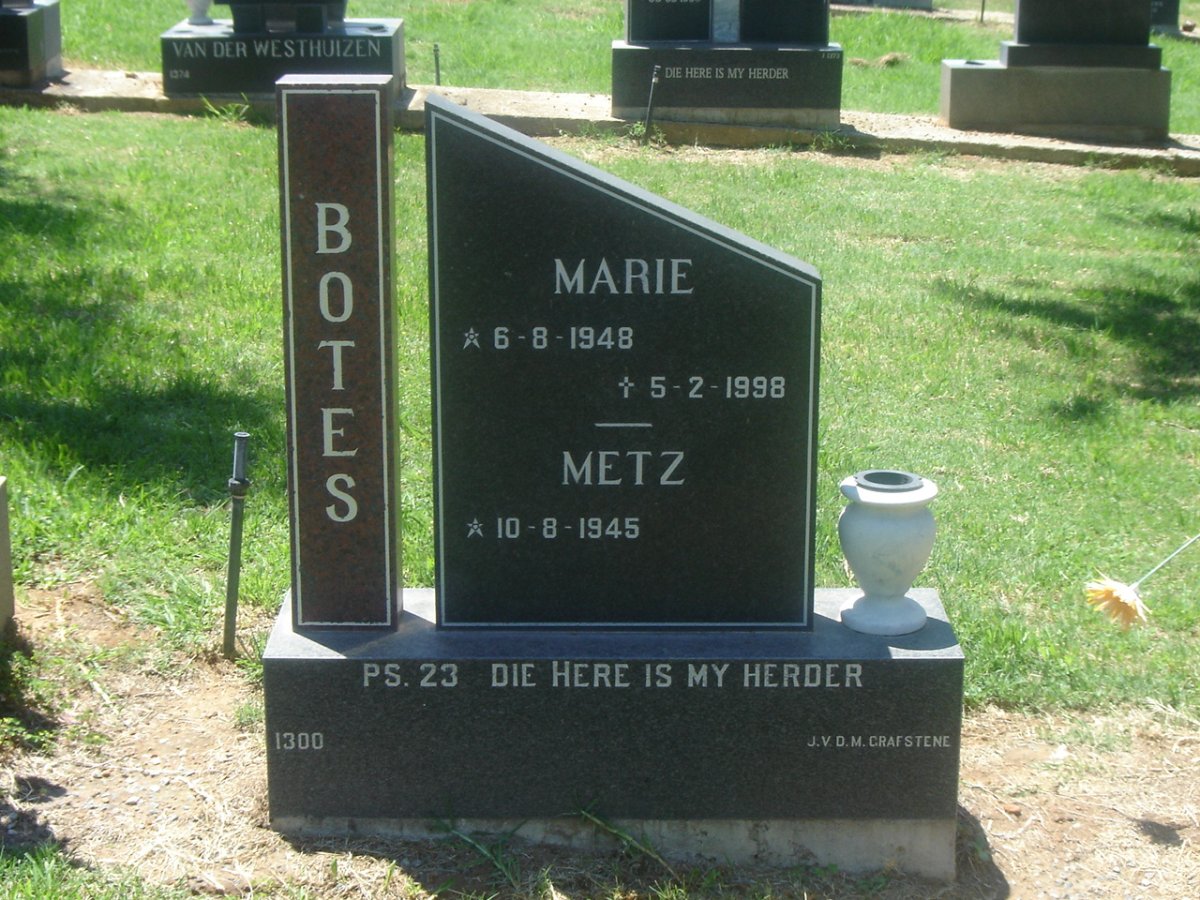 BOTES Metz 1945- &amp; Marie 1948-1998