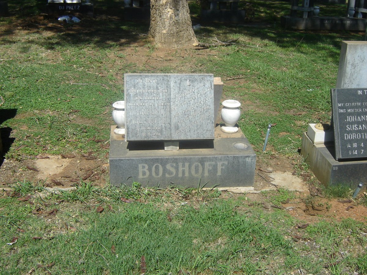 BOSHOFF Marthinus Christoffel 1905-1985