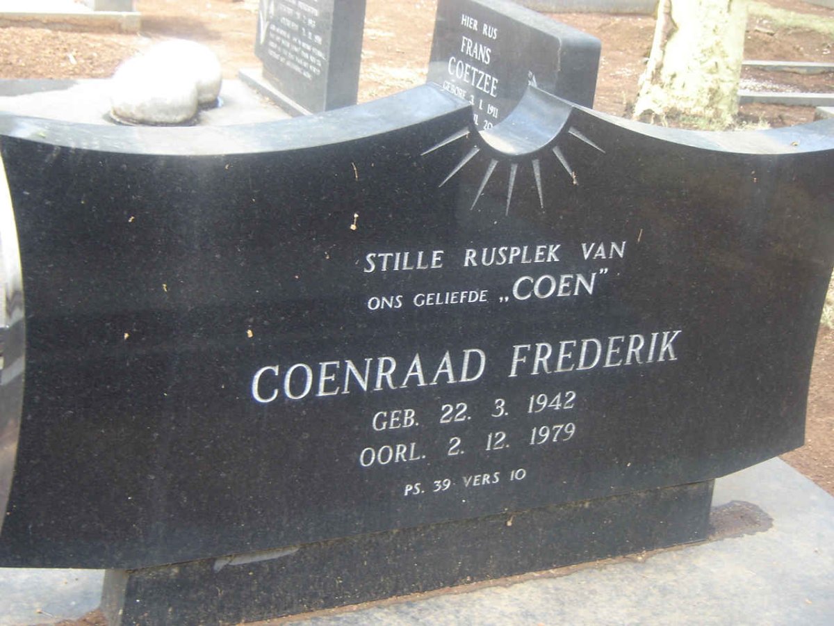 BEZUIDENHOUT Coenraad Frederik 1942-1979