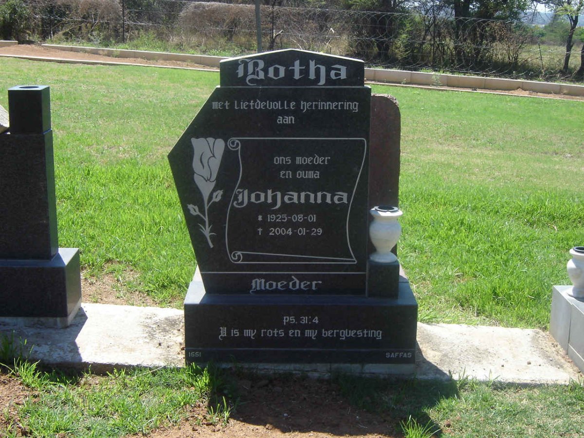 BOTHA Johanna 1925-2004